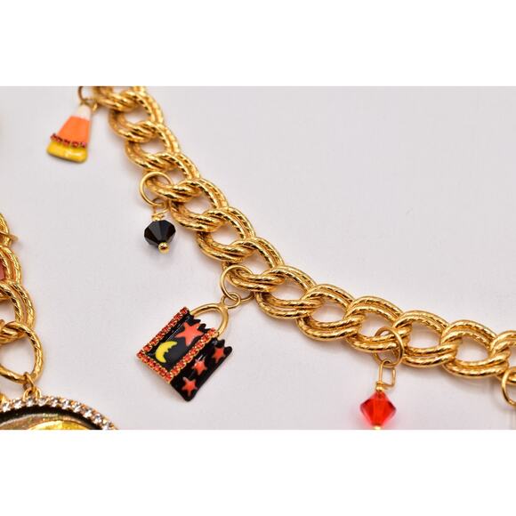 Lunch At The Ritz Halloween Belt Chain Rhinestone Crystal Pumpkin Witch Spider main image 6